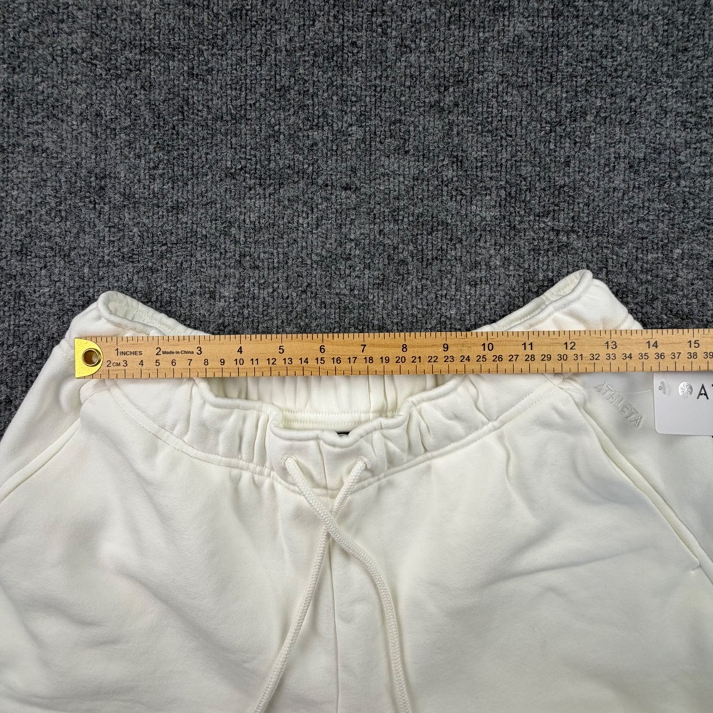 Athleta Coaster Luxe Recovery Shorts White Athletic Lounge Size M NEW - Picture 6 of 11